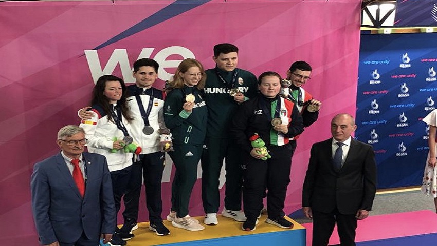 Podio mixed team carabina