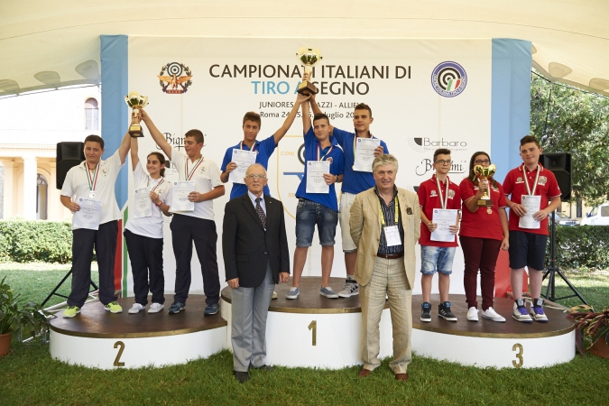 Podio pistola sportiva 10 metri ragazzi - squadra