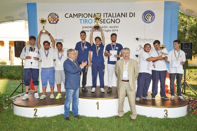 Podio pistola standard juniores uomini squadra