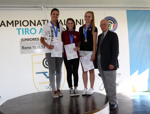 Podio carabina 10 metri juniores donne gruppo 2