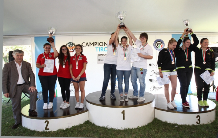 Podio carabina 10 metri juniores donne squadra