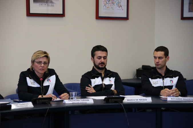 Il Direttore Sportivo Valentina Turisini, Marco De Nicolo e Riccardo Mazzetti