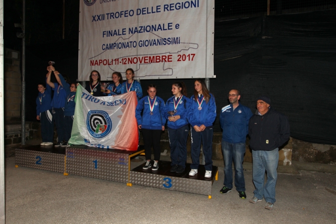 Podio pistola 10 metri juniores donne squadre