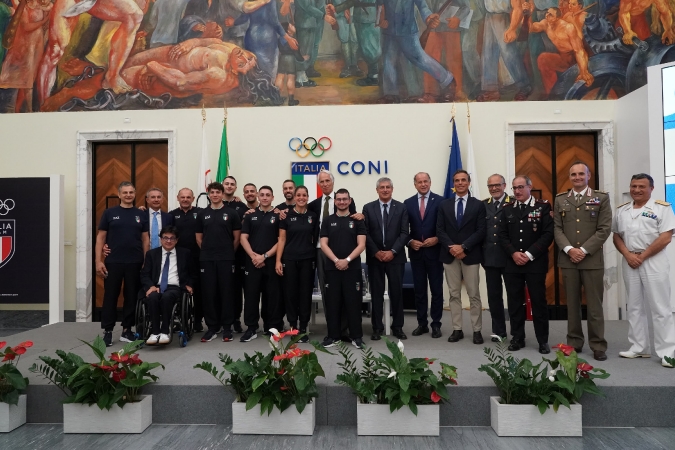 Squadra con Malagò